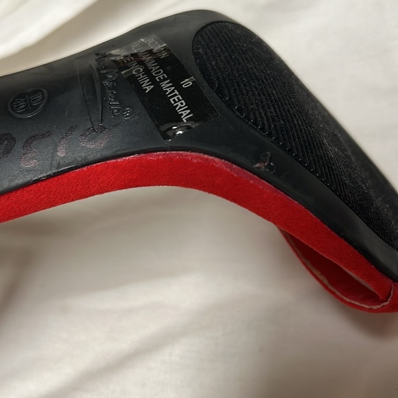 Anne Michelle, Red, Open Toe, Ankle Strap Heels, Size 10 - Picture 14 of 16